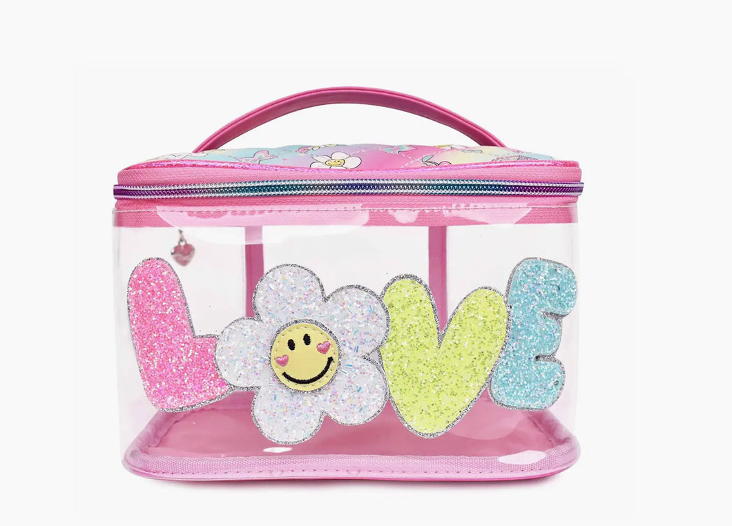 love' Clear Daisy Glam Bag