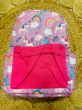 Load image into Gallery viewer, Jane Marie kids purple unicorn backpack
