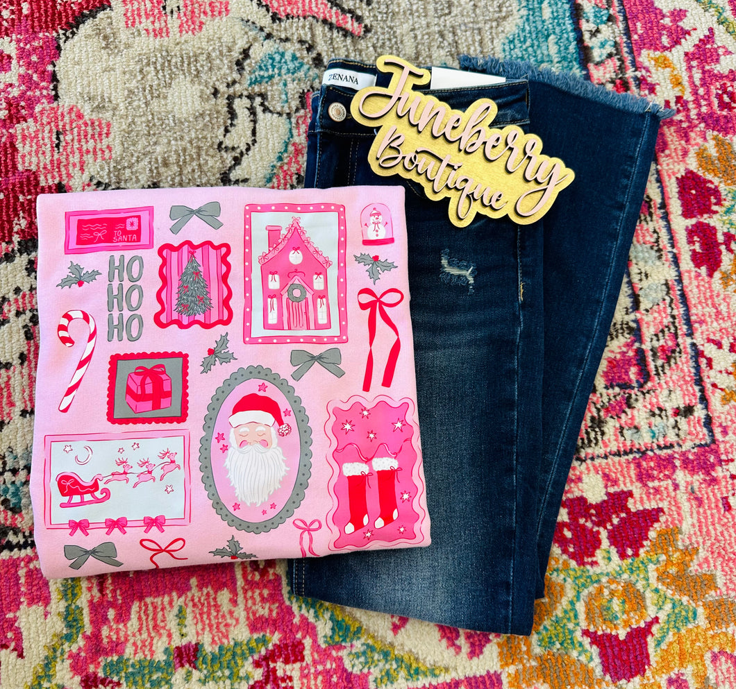 Pink Christmas Collage Crew