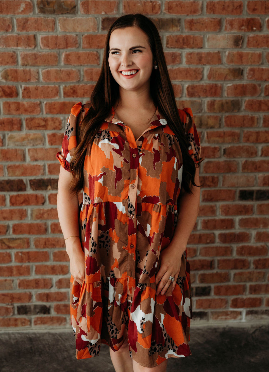 autumn print dress