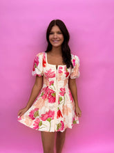 Load image into Gallery viewer, Floral Print Flare Mini Dress
