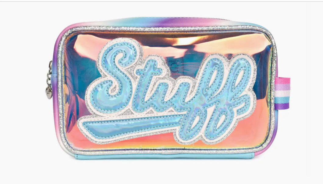 stuff' Blue Glazed Peekaboo Pouch