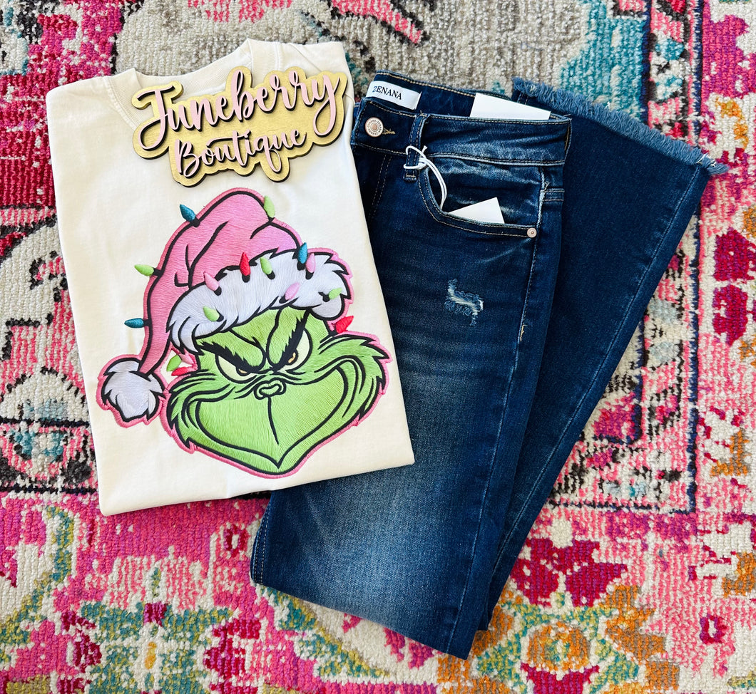 The Grinch With Christmas Lights Shirt