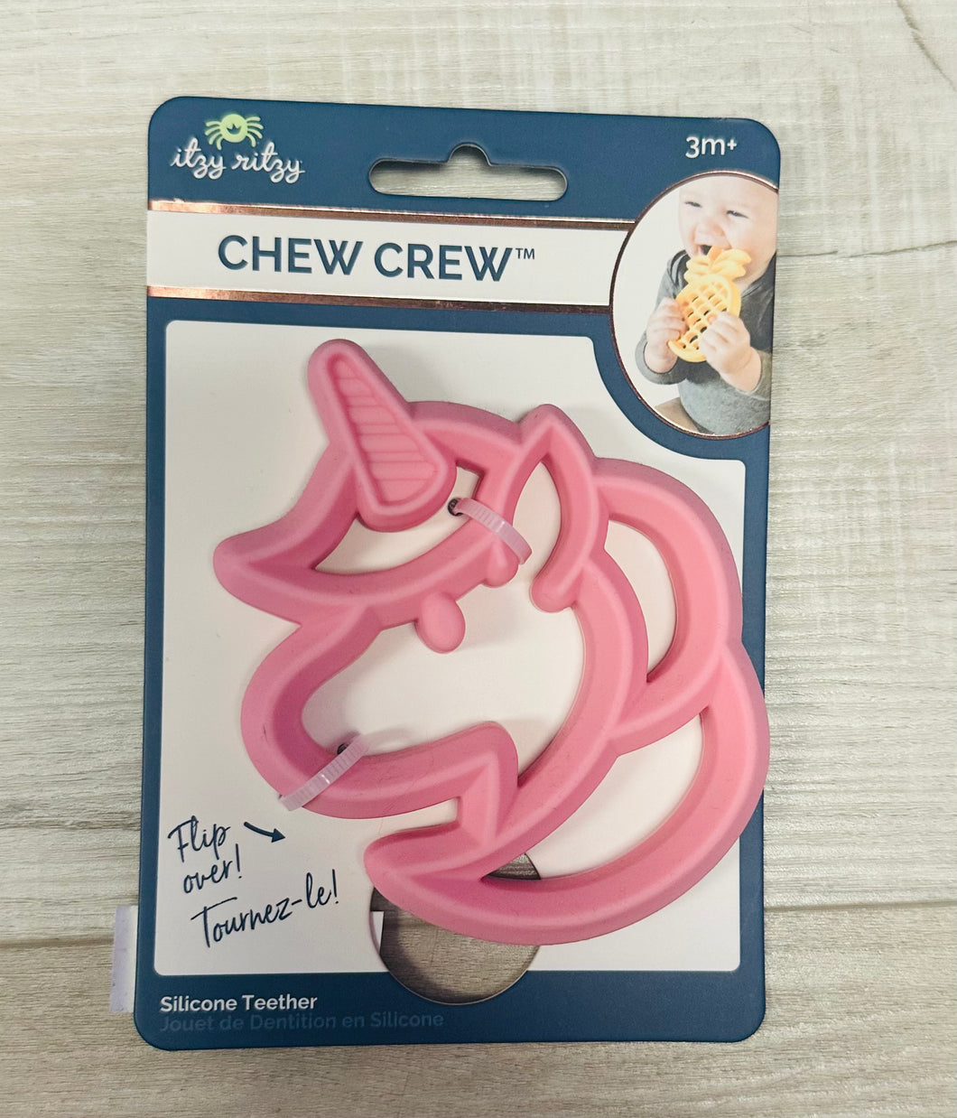 Unicorn chew crew silicone teether