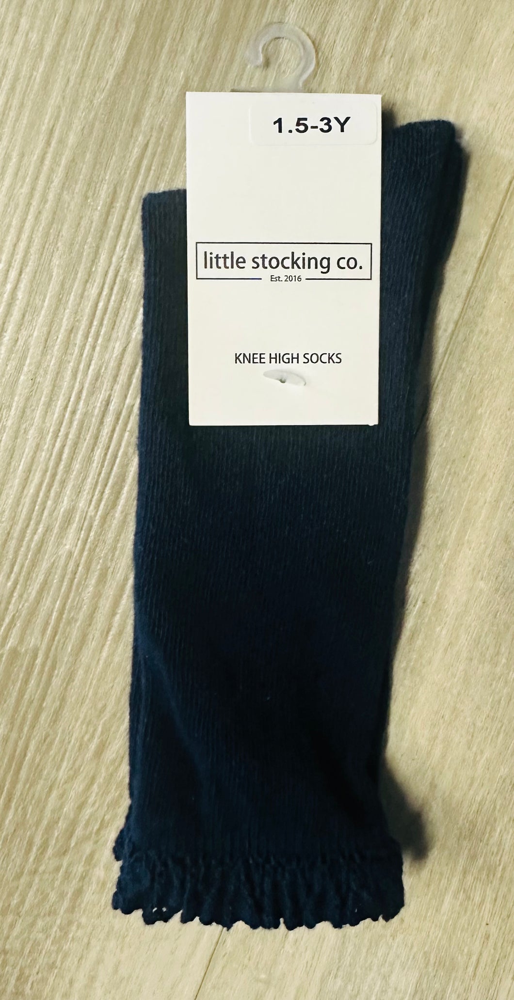 Little stocking co knee high socks navy lace