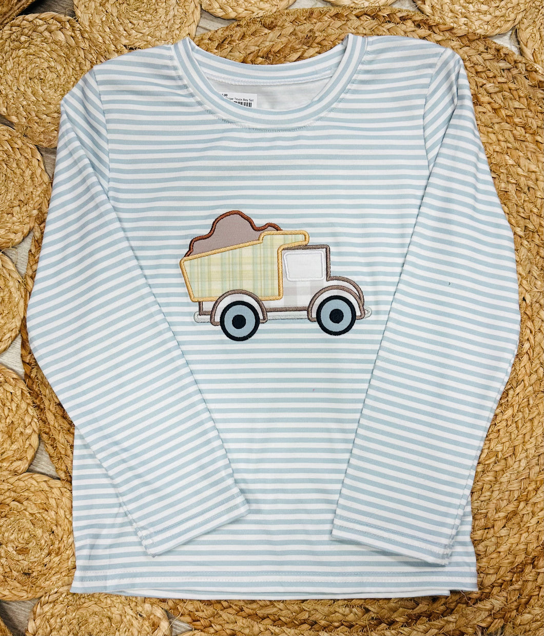 Gray striped truck long sleeve