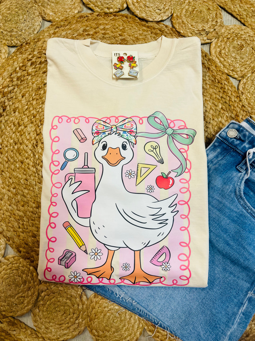 Teacher goose graphic tee