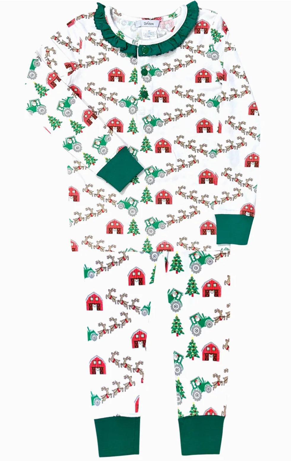 Christmas at the farm girls pajama set