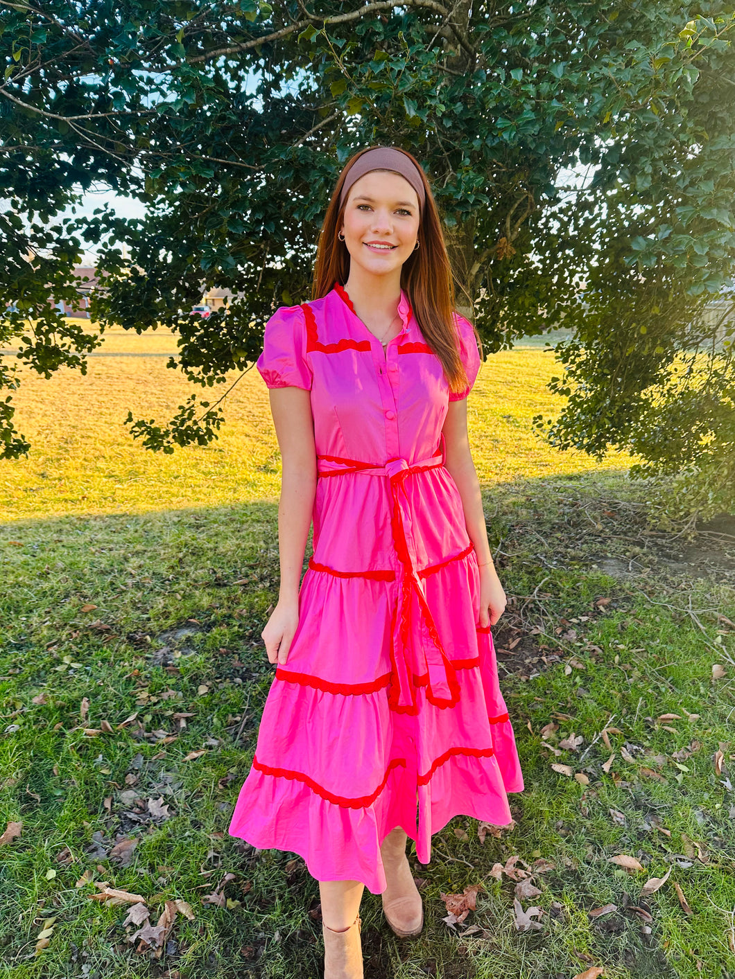 Dreaming of pink and red dress