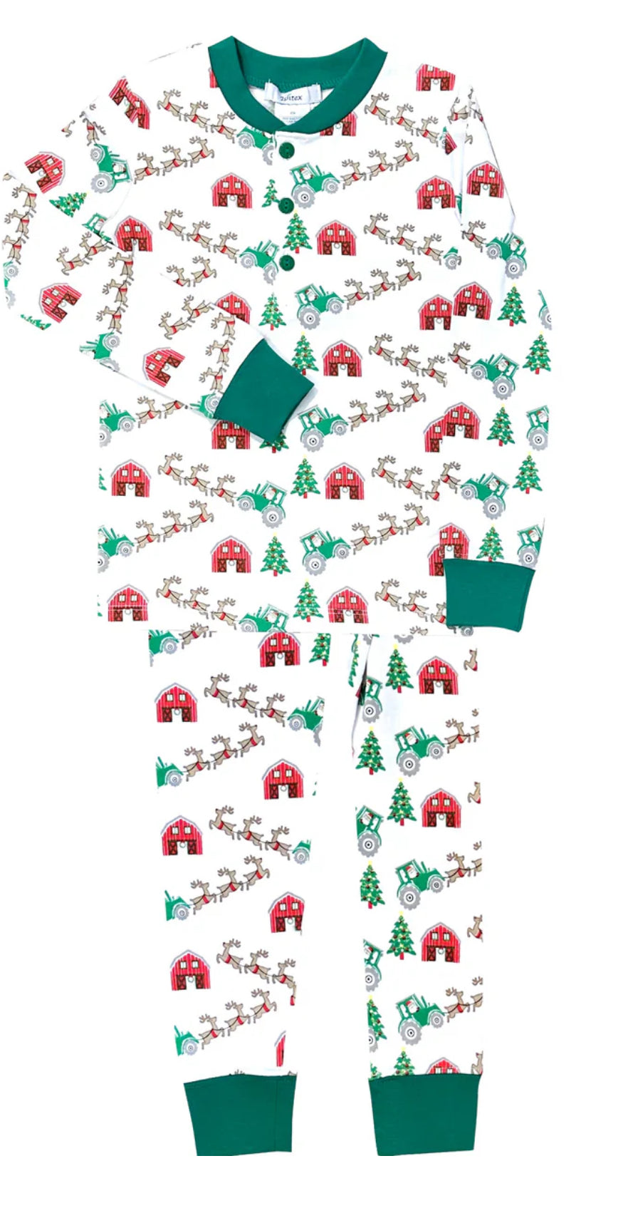 Christmas at the farm boys pajama set