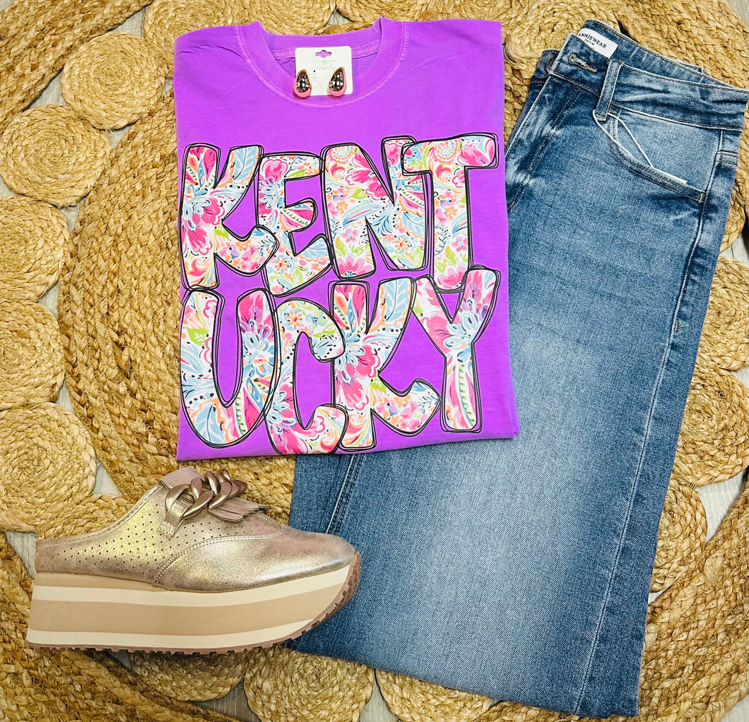 Bright purple Kentucky tee