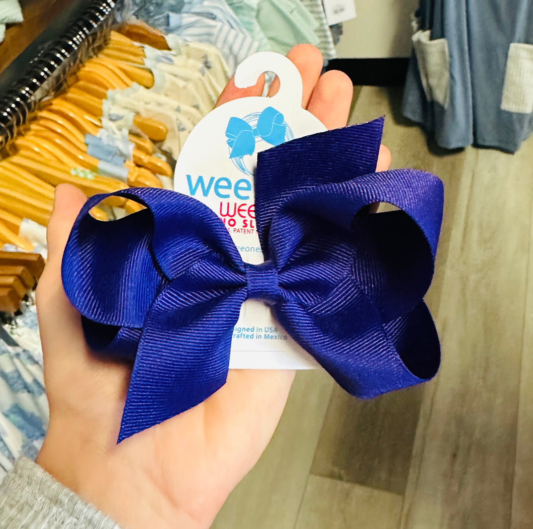 Wee ones no slip clip bow purple small