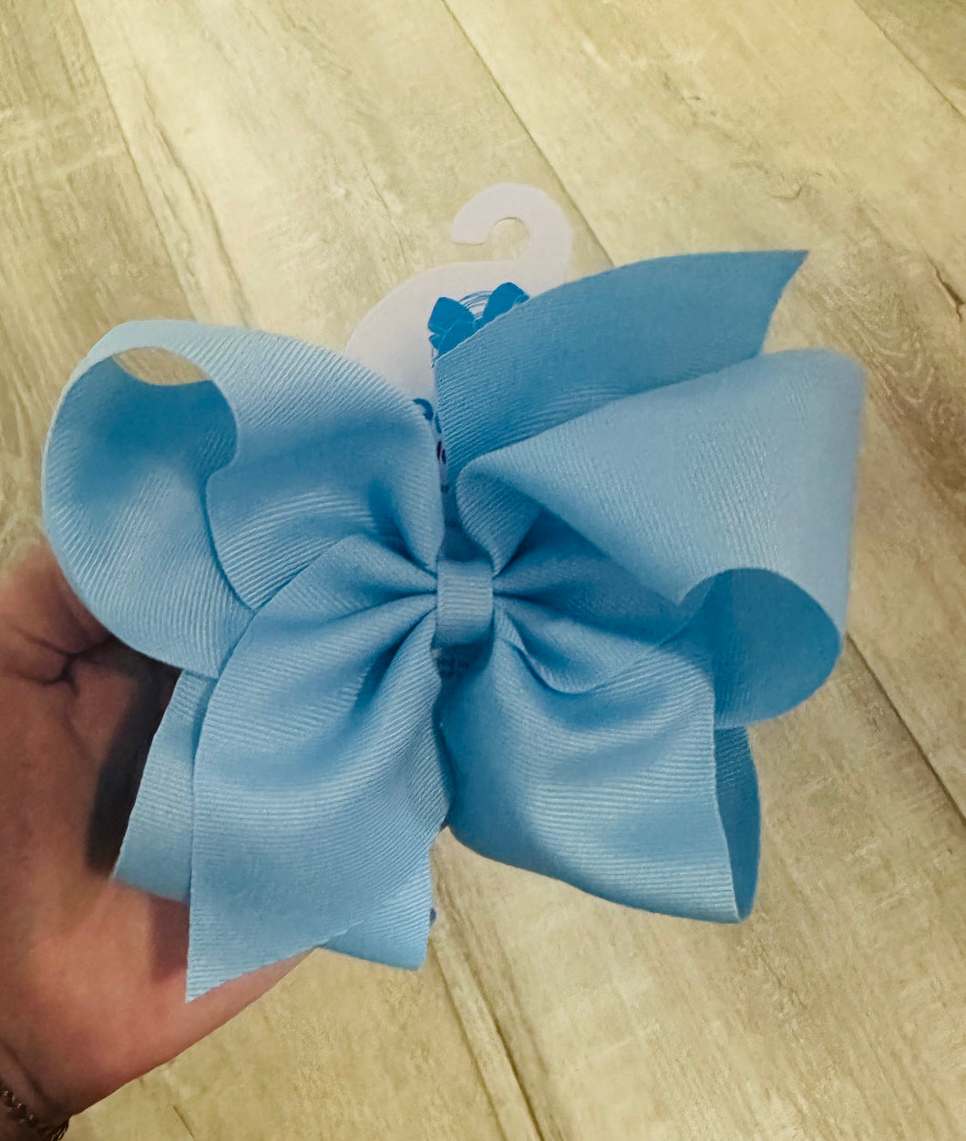 Wee ones no slip clip bow blue large