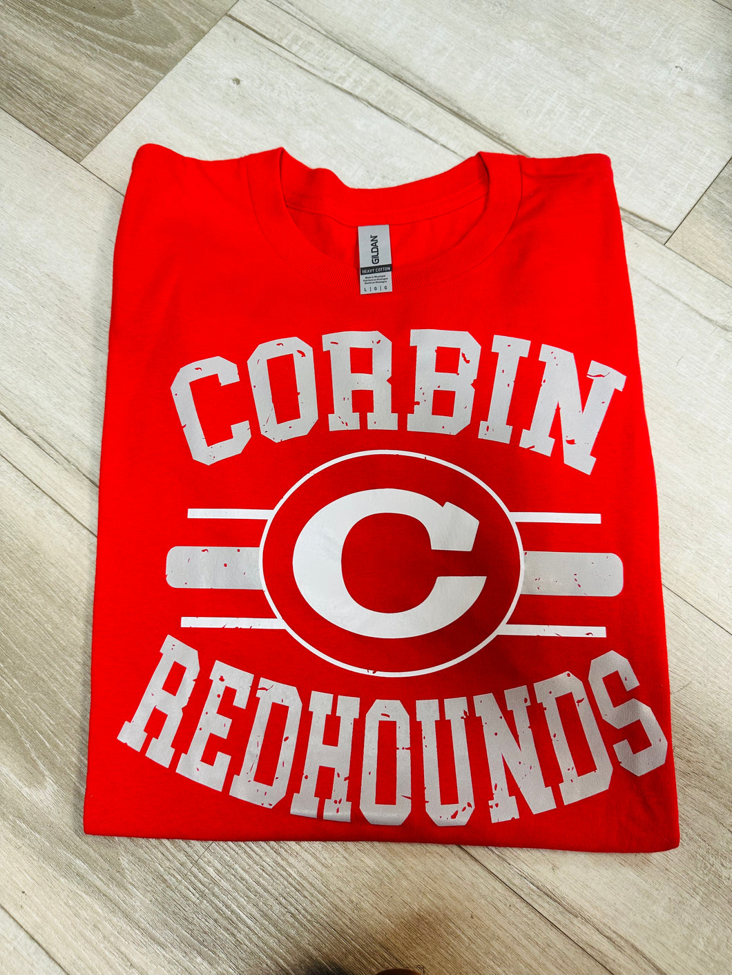 Corbin redhounds red tee