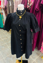 Load image into Gallery viewer, Button Puff-Sleeve Mini Dress
