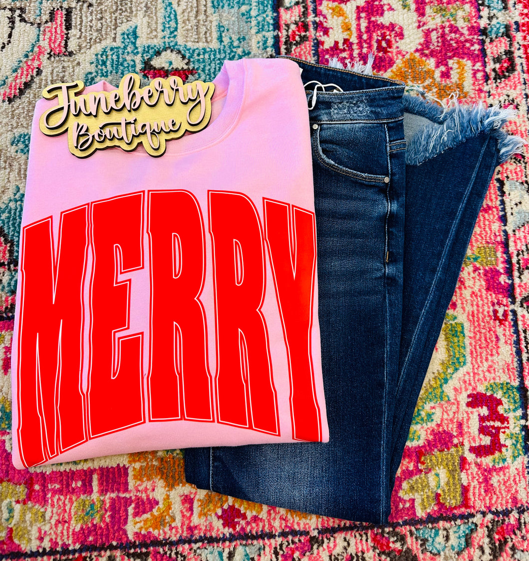 Pink and Red Merry Crew