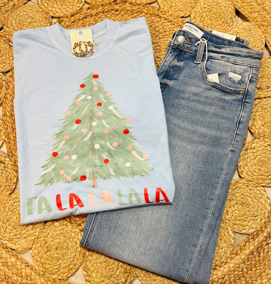 FALALALALA Christmas tree tee