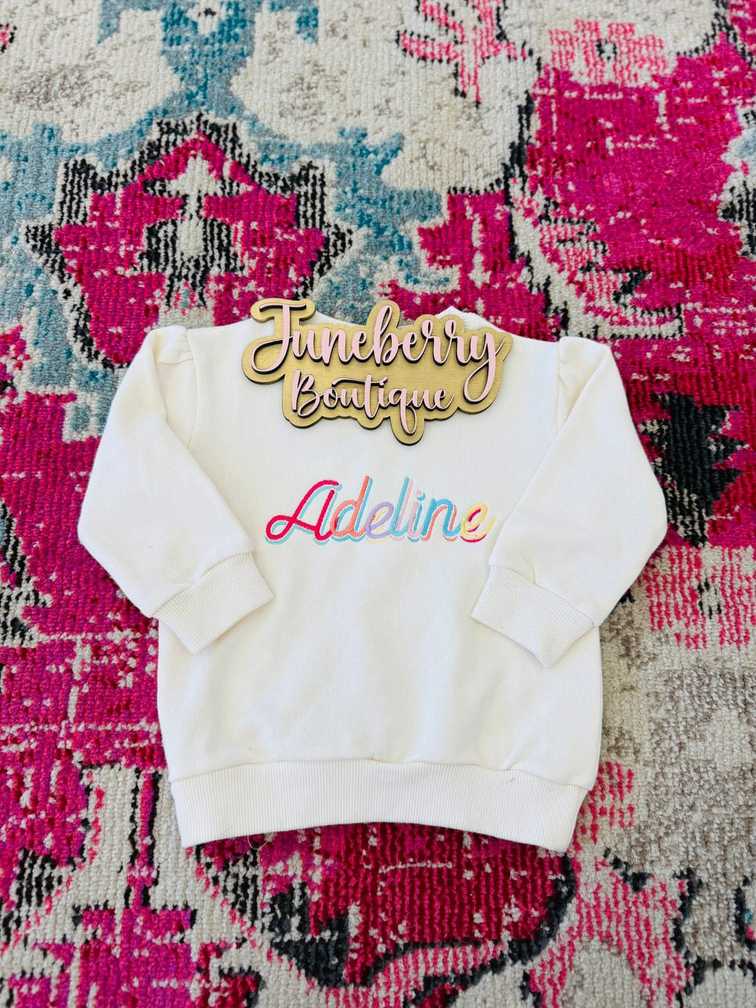 Cream Cursive ombré name