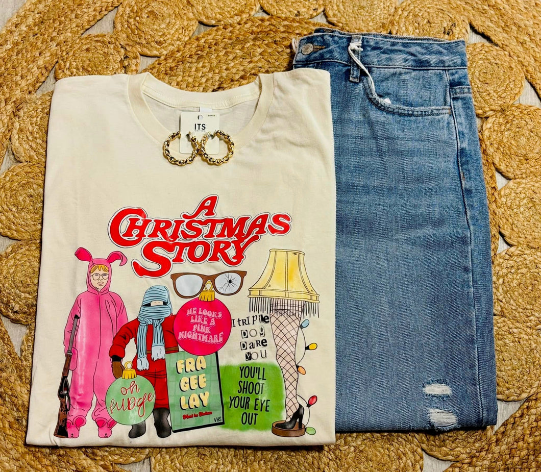 A Christmas story comfort color tee