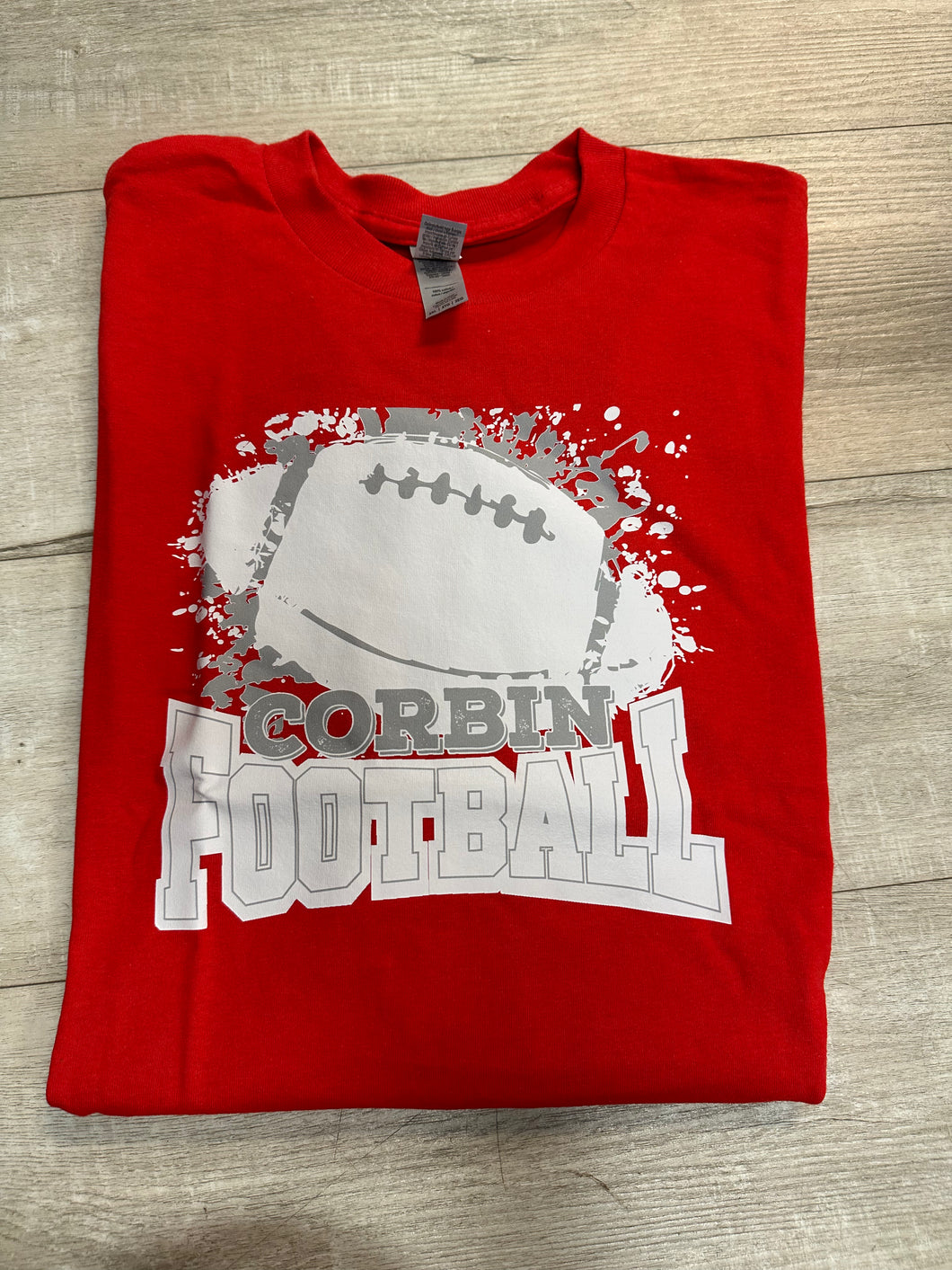 Corbin football splatter tee