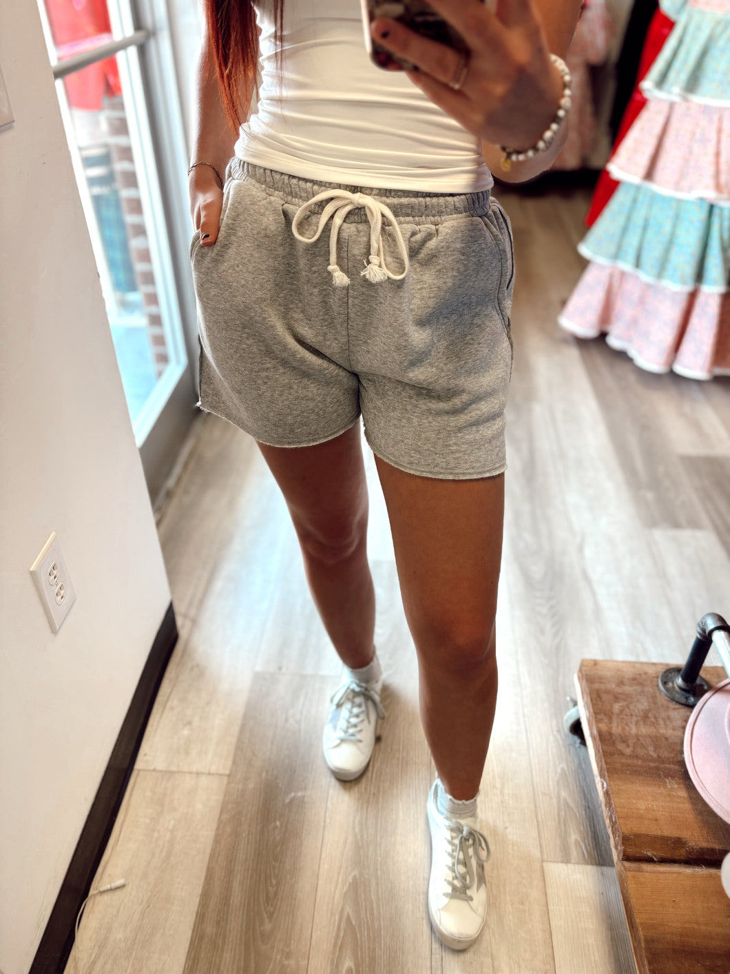 Heather gray comfy shorts
