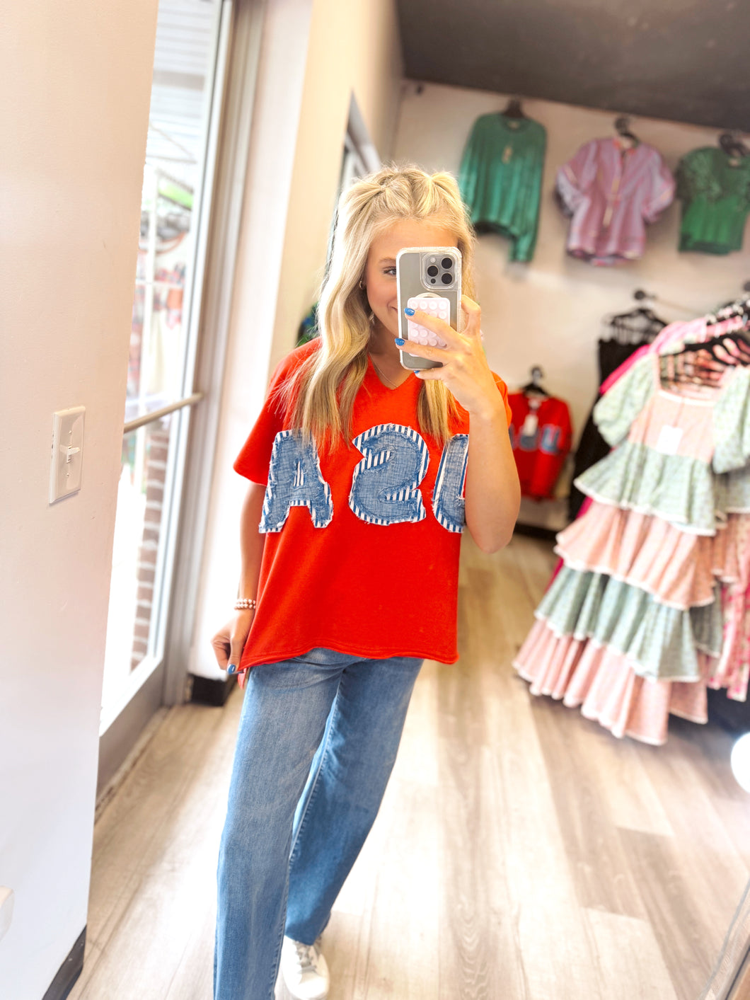 Red USA Top