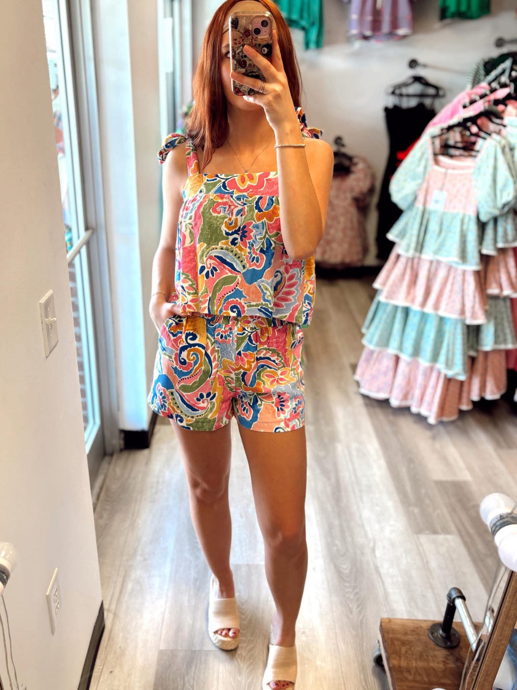 Floral Shorts Set
