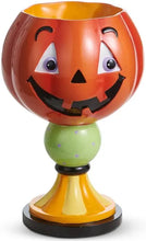 Load image into Gallery viewer, 9.75" Jack-O-Lantern Candy Dish Or Vase Halloween Decoration
