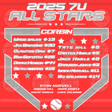 Load image into Gallery viewer, 7U Corbin All Stars
