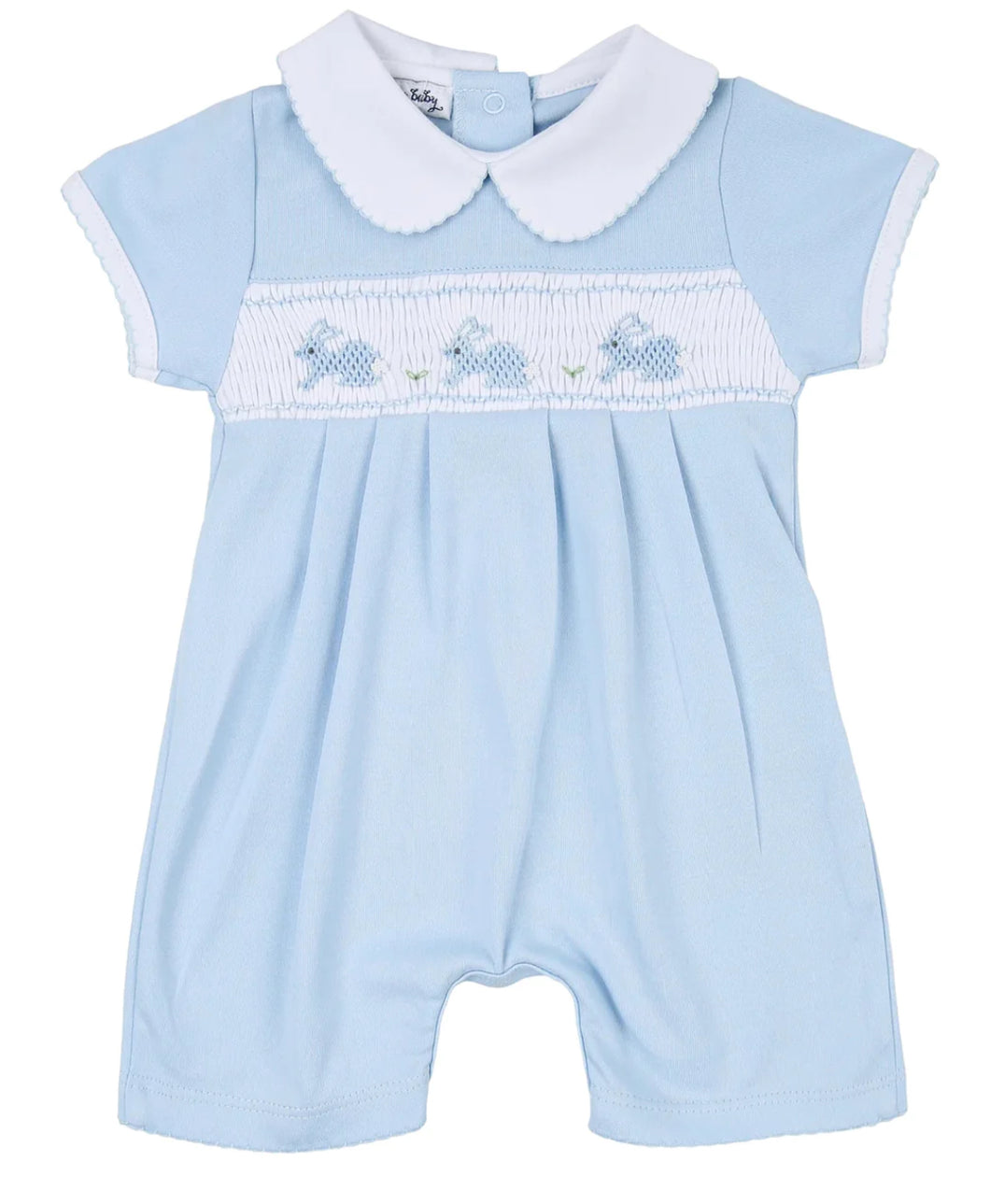 Pastel Bunny Classics Smocked Collared Short Playsuit