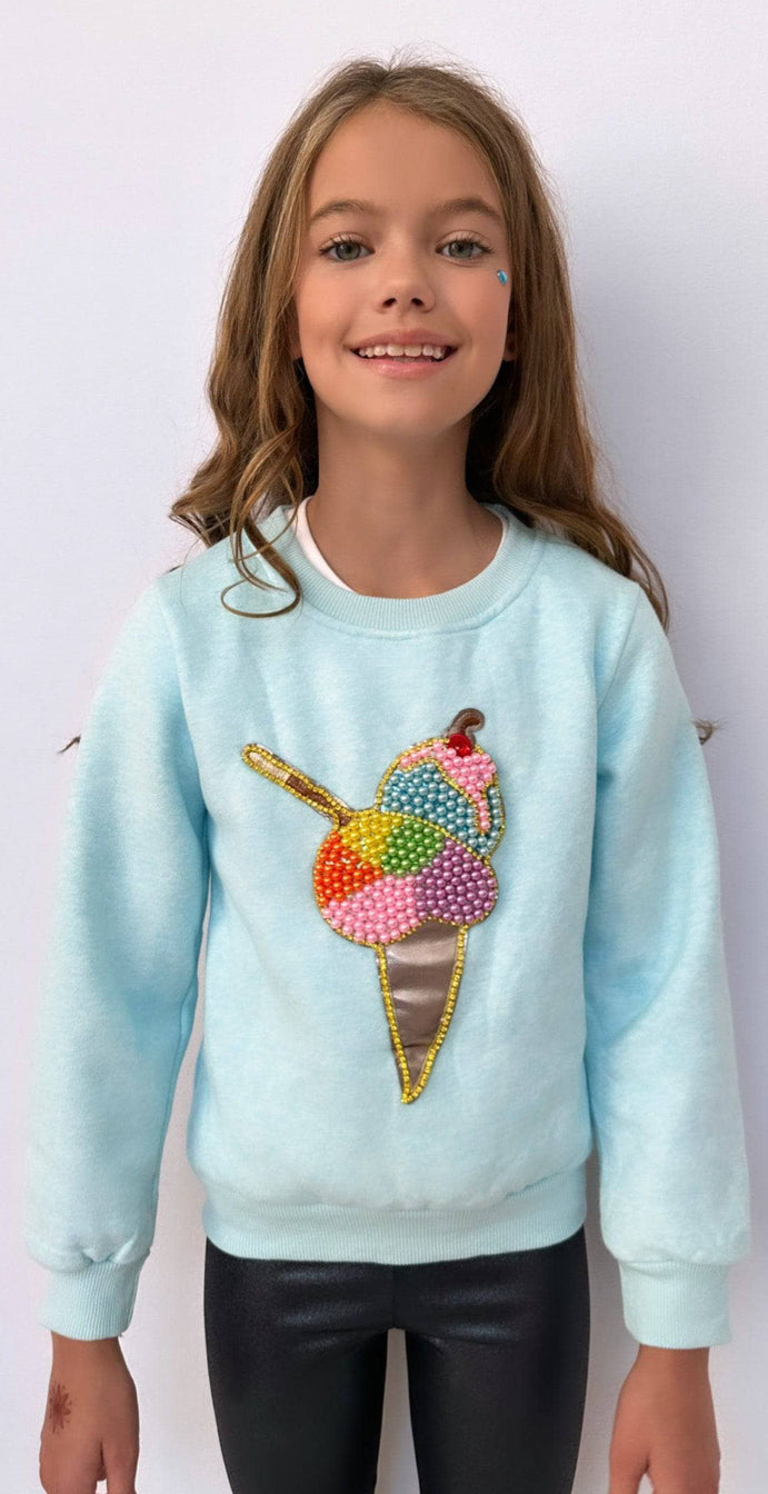 RAINBOW PEARLS ICE CREAM SWEATSHIRT