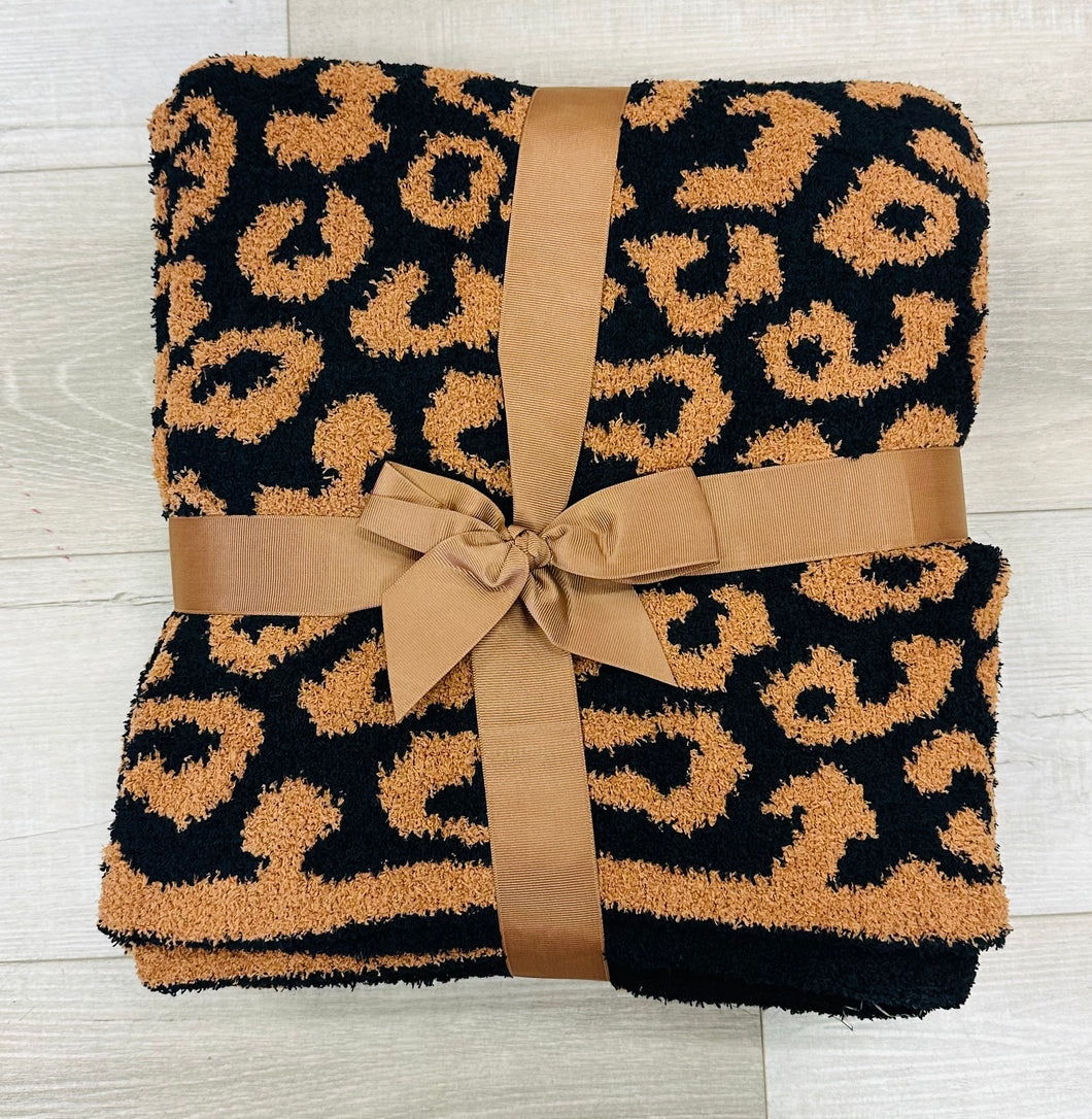 Brown cheetah blanket