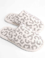 Load image into Gallery viewer, Gray and Brown  Cheetah House Slippers
