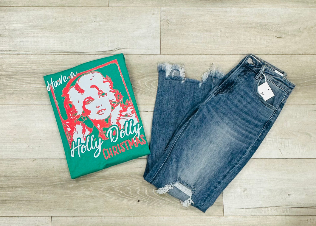 Holly Dolly Christmas Tee