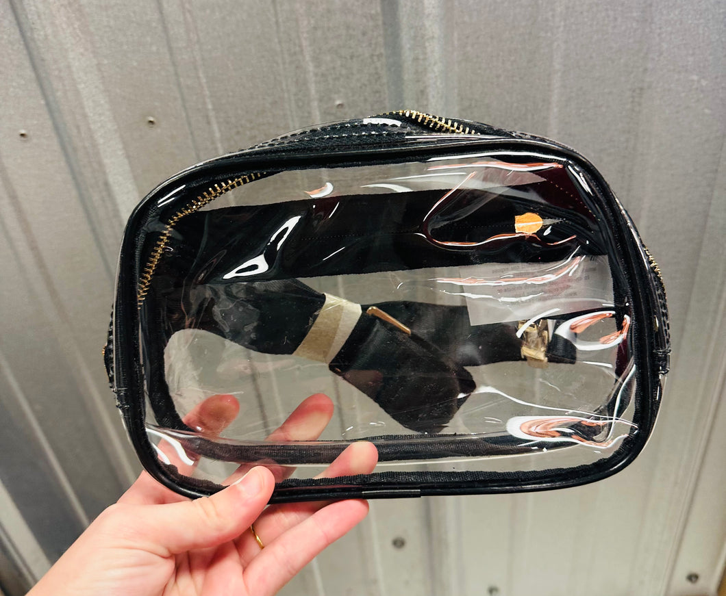 Clear black fanny pack