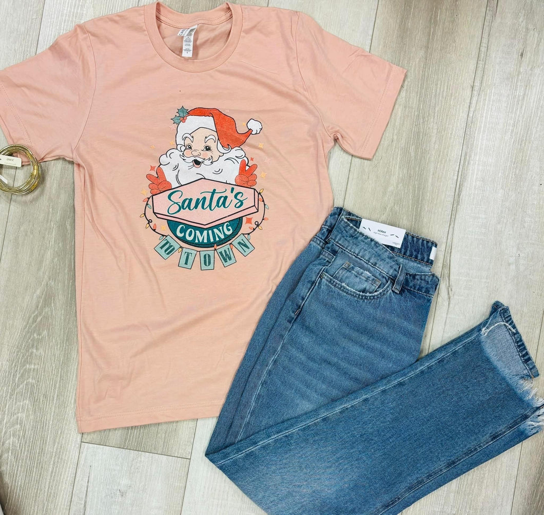 Santa's Coming to Town Tee