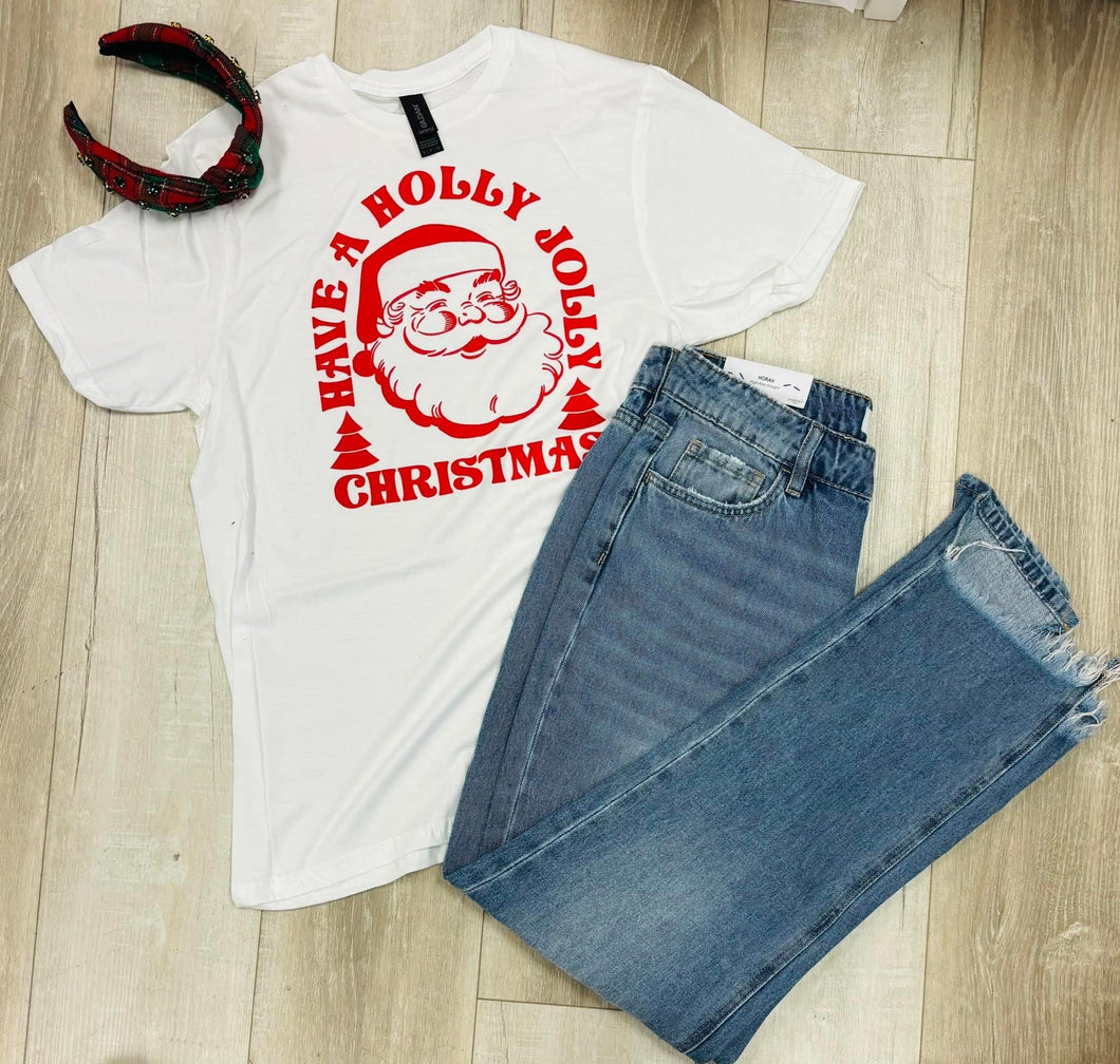 White Holly Jolly Tee