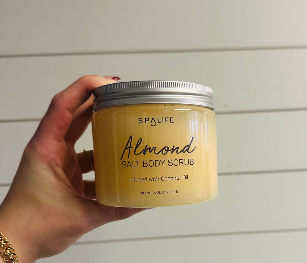 Almond Salt Body Scrub Infused with Coconut Oil