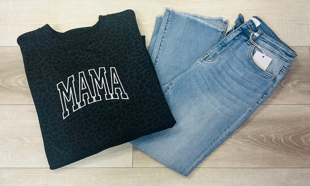 MAMA soft emb crewneck