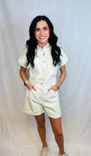 Load image into Gallery viewer, Cream Leather Romper
