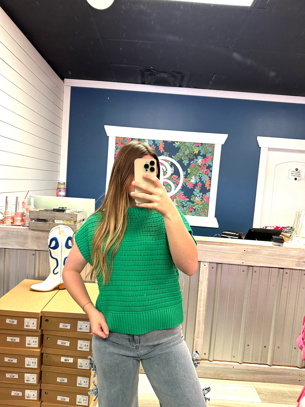 isabella green sweater