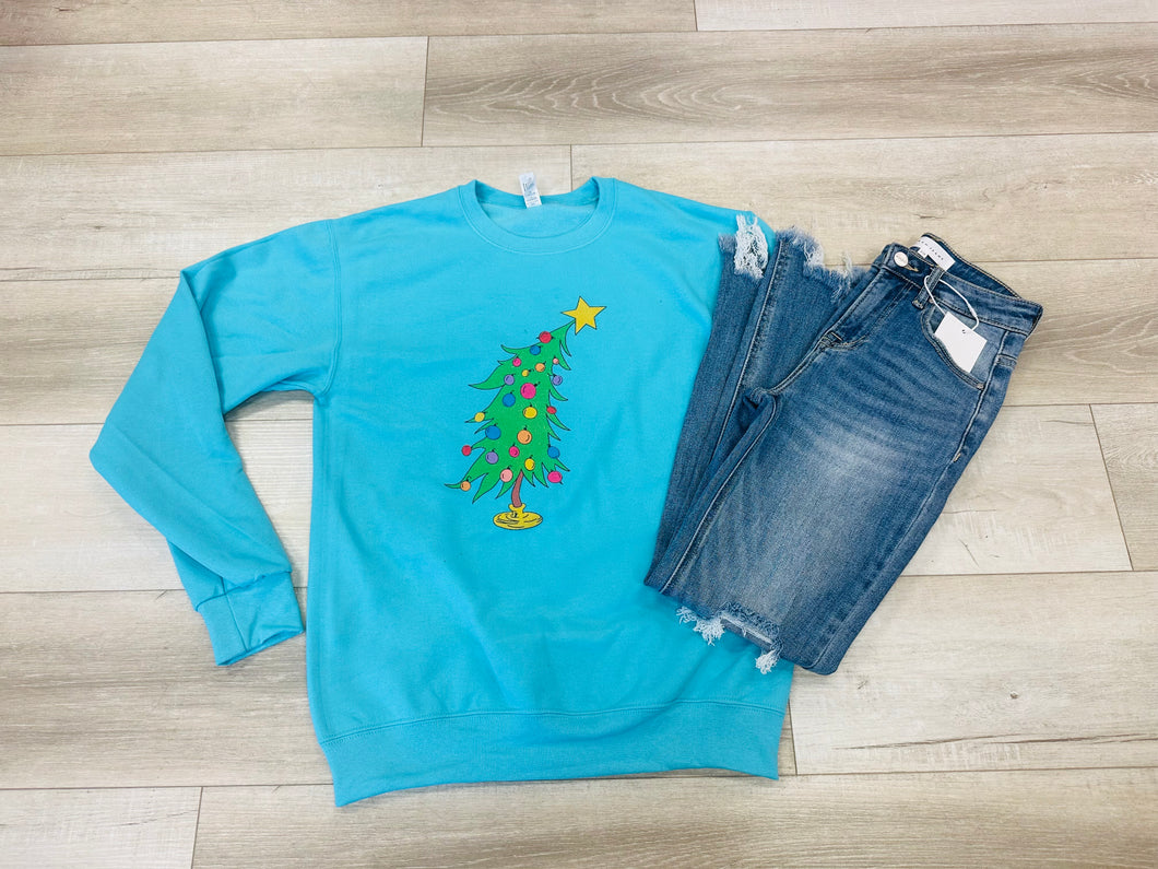 Teal Christmas Tree Crew