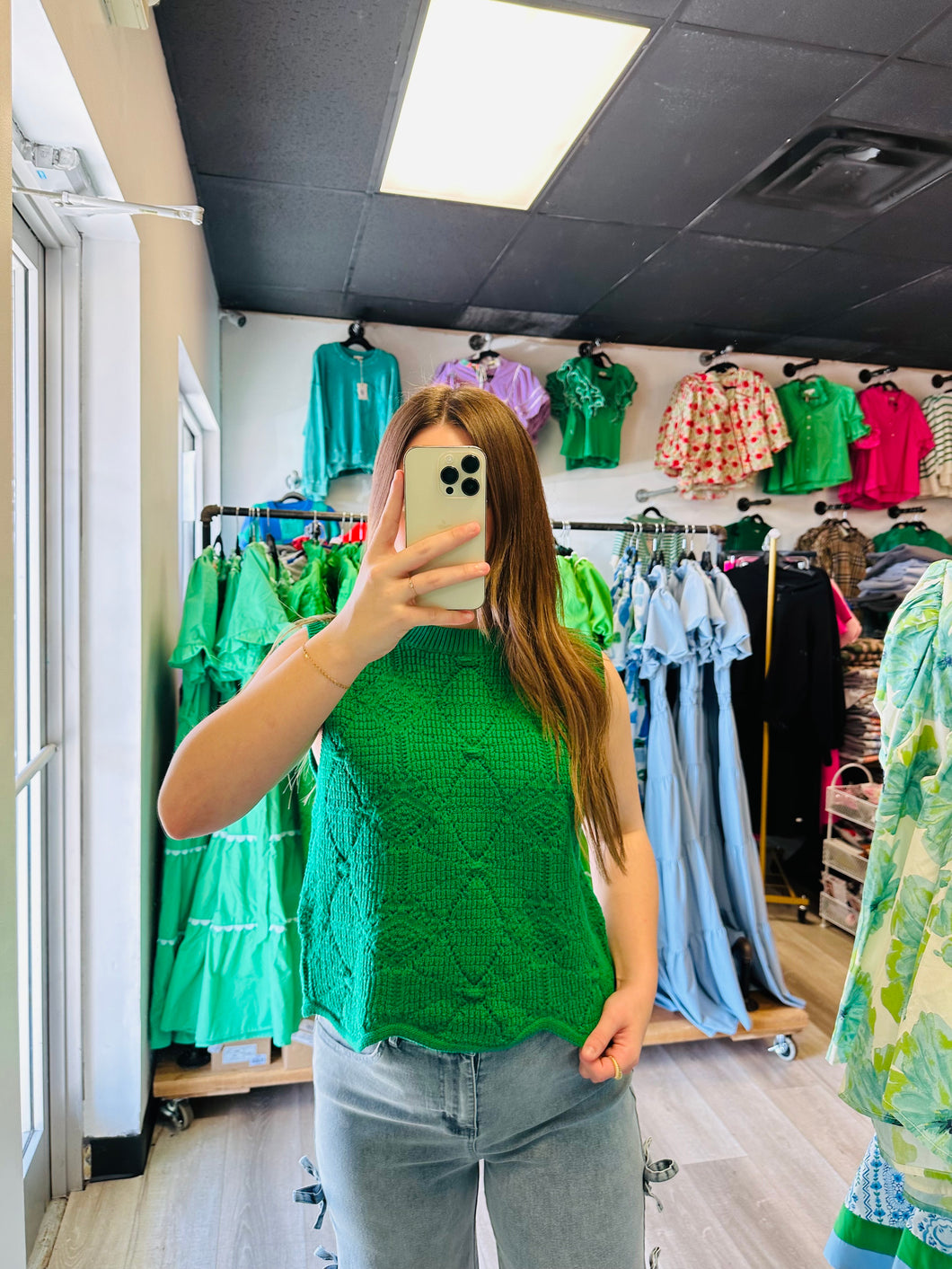 Kelly Green Top