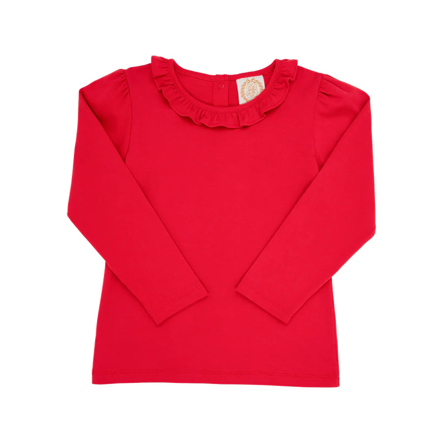 Reece Ruffle Top Richmond Red