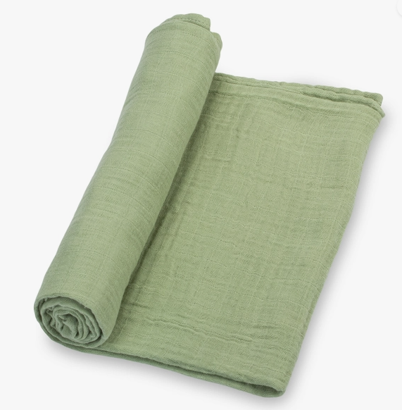 Green Baby Swaddle Blanket