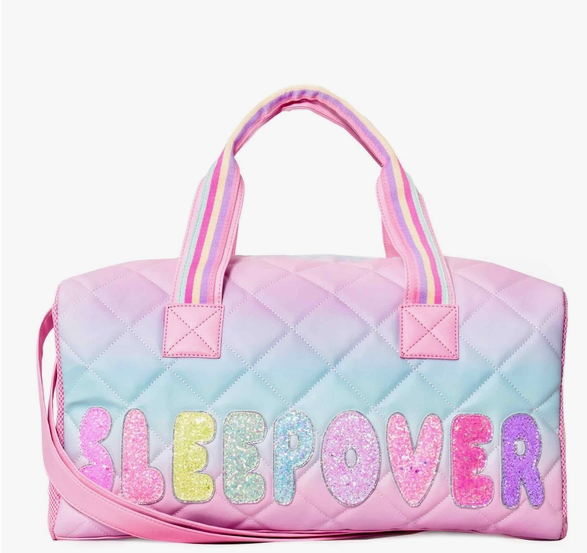 'sleepover' Quilted Ombre Large Duffle Bag