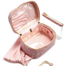Load image into Gallery viewer, LUXE TRAIN 2 - Cosmetic Case MARSEILLE with Pink Pinstripe Liner
