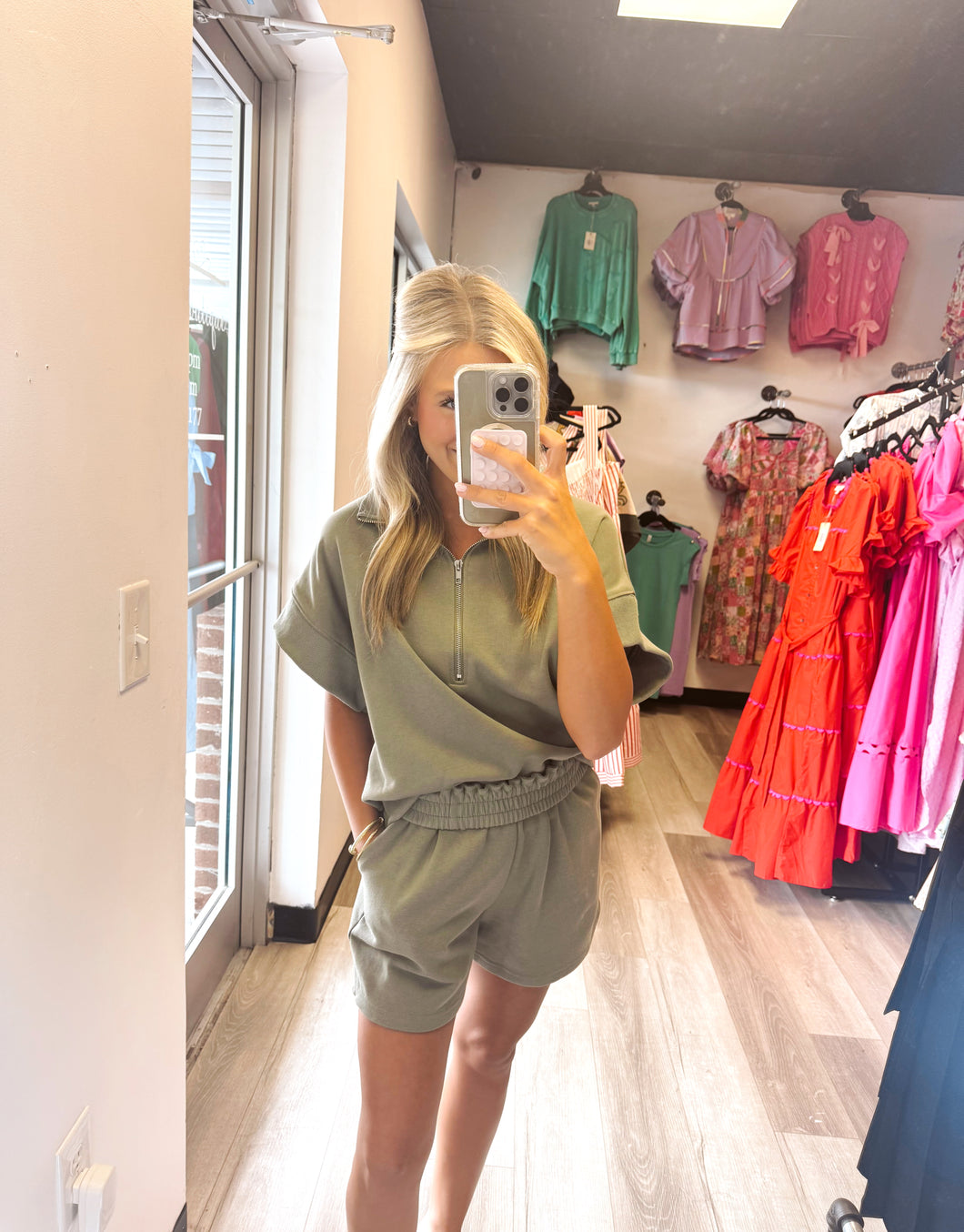 Olive Green Short Set