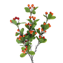 Load image into Gallery viewer, Hillside Berry Leaf Spray 40" - Orange
