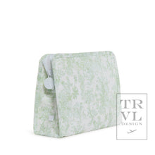 Load image into Gallery viewer, Roadie Medium - Bunny Toile Green Zip Pouch
